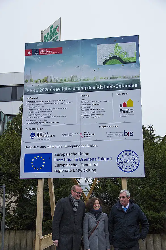 Construction sign unveiling