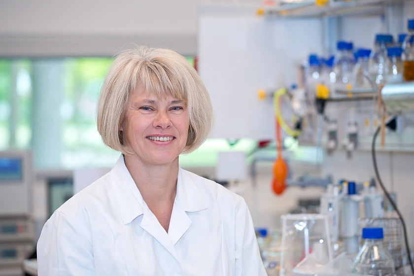 Elke Nevoigt ist Professorin für Molekulare Biotechnologie an der Jacobs University. Sie beschäftigt sich mit dem Herstellungsverfahren des Enzyms Phytase. (Quelle: Jacobs University) 