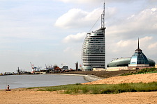 Weser beach riverbank