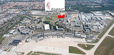 Zukünftiger Standort des EcoMat in der Airport Stadt.