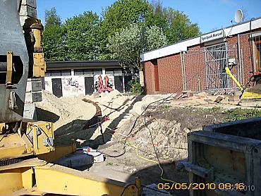 Baustelle am Sportzentrum  der Sportgemeinschaft Marßel