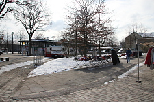 Straßenbahngleise Blick Richtung Wendeplatz