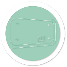 Stylisiertes Schild mit EU Schriftzug