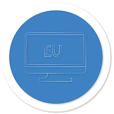 Illustration einer Labtops mit EFRE Log0