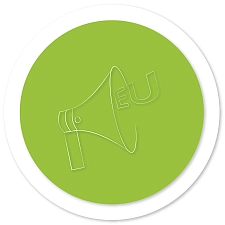 Megafon mit EU-Schriftzug