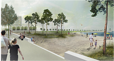 3D Visualisierung vom zukünftigen Strand