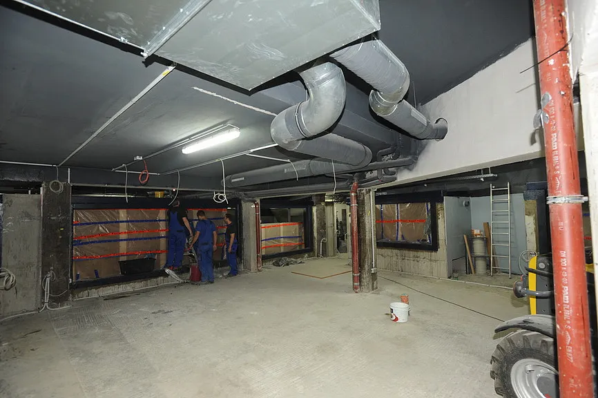 Bauarbeiten Aquarium