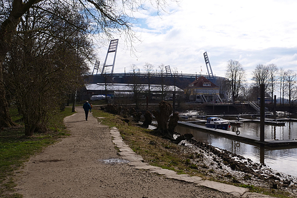 Schöner Blick auf das Stadion.