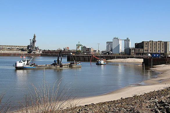 View over the construction site