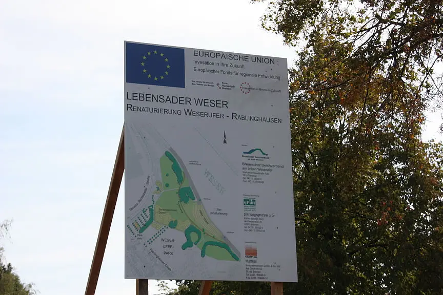 EFRE-Schild Bauma&szlig;nahme Rablinghausen