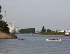 Einige Besucher kamen im eigenen Boot