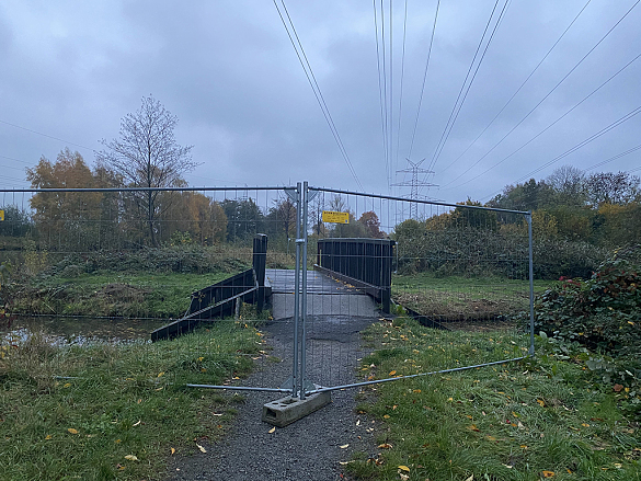 Brückenarbeiten, die Brücke bleibt vorerst verschlossen