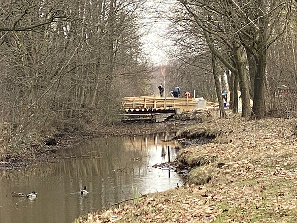 Brückenarbeiten, auch die Brücken werden saniert