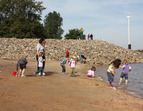 spielende Kinder am neuen Strand