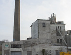 Factory building with chimney