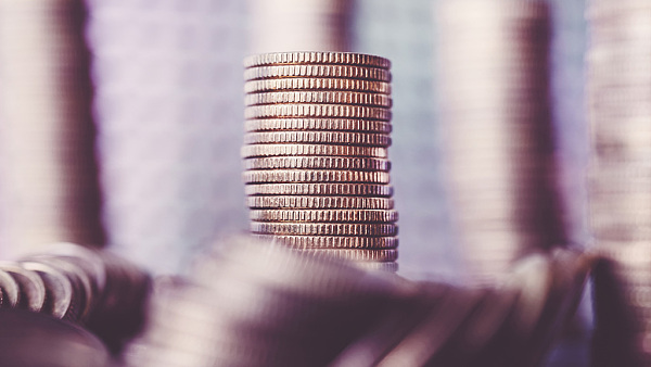 Several stacks of euro coins