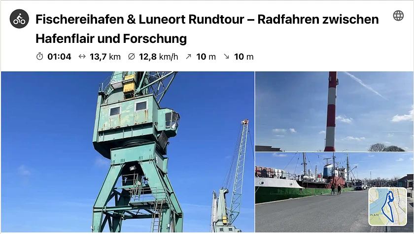 Fischereihafen & Luneort Rundtour – Radfahren zwischen Hafenflair und Forschung